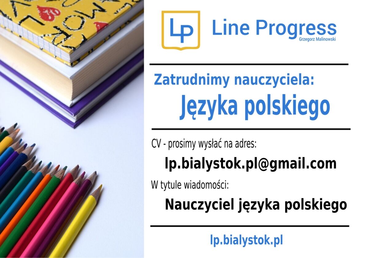 Zatrudnię Nauczyciela Języka Polskiego