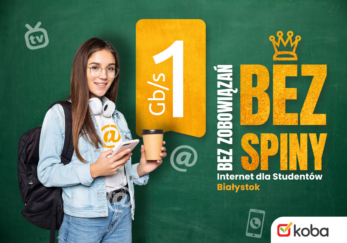 KOBA - Tani Internet dla studentów Białystok 2025