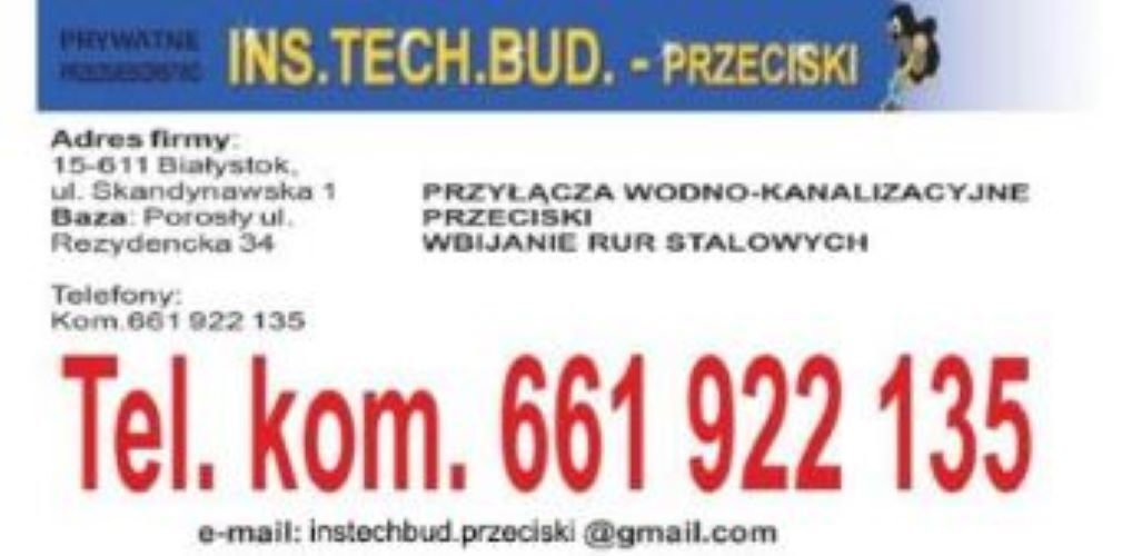 PRZYŁĄCZA WODNO-KANALIZACYHNE , PRZECISKI