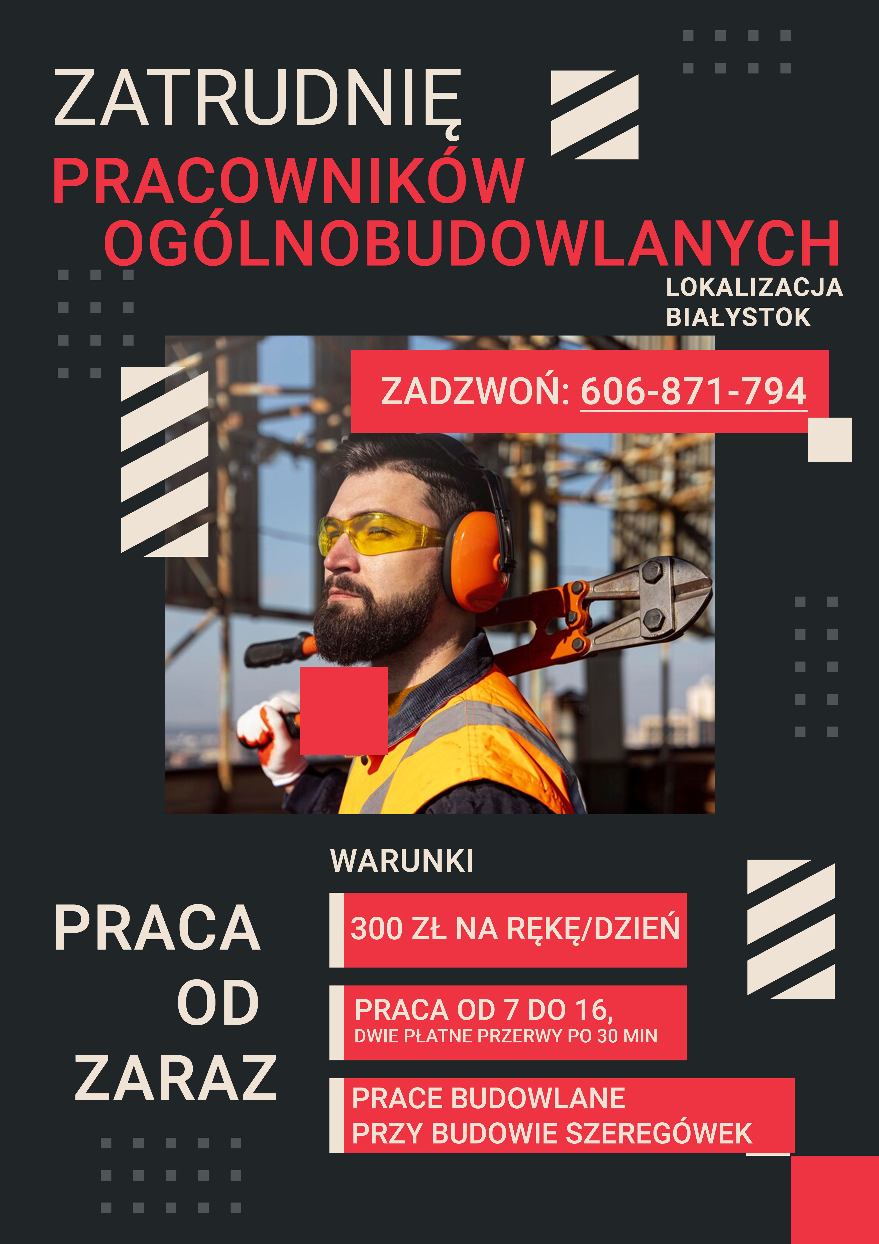 Zatrudnię pracowników budowlanych do szeregówek