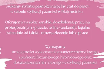 Praca dla stylistki paznokci 
