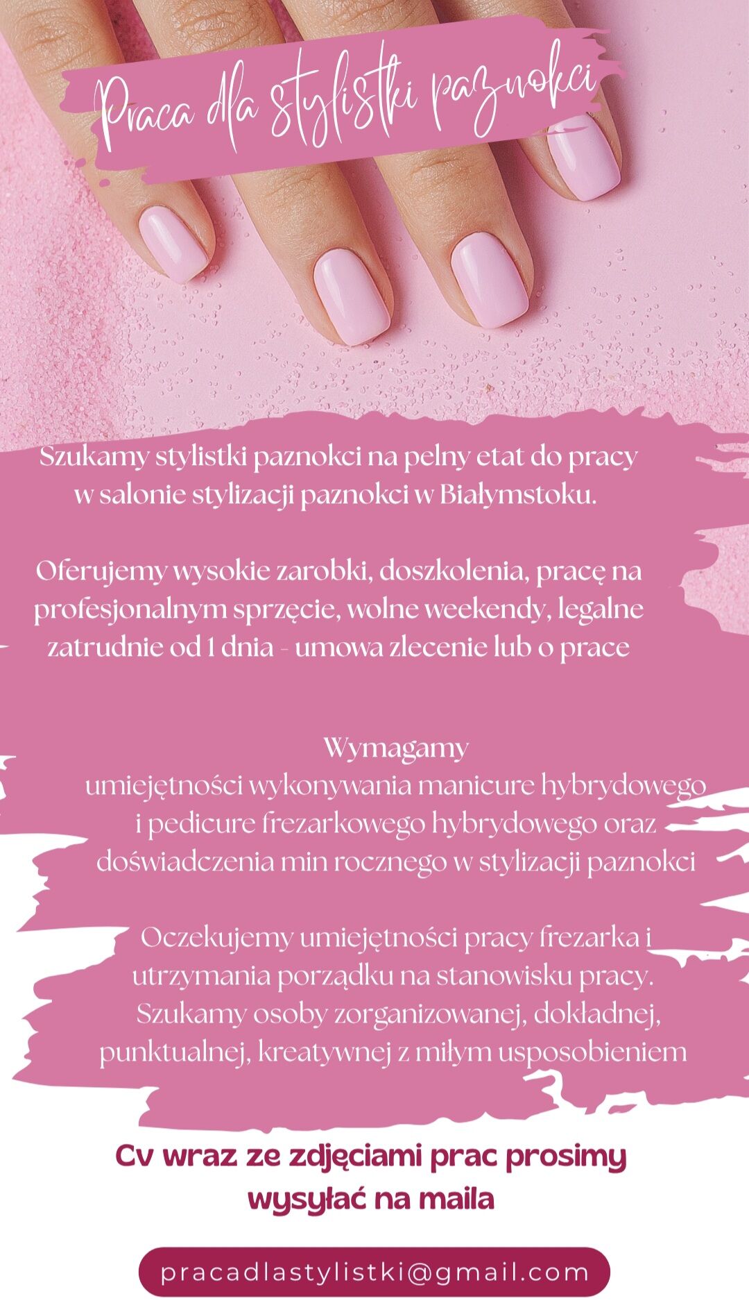 Praca dla stylistki paznokci 