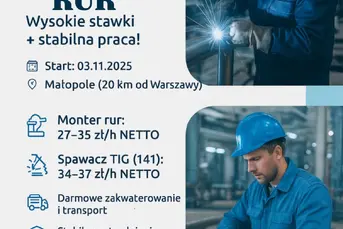 Spawacz - monter praca w delegacji