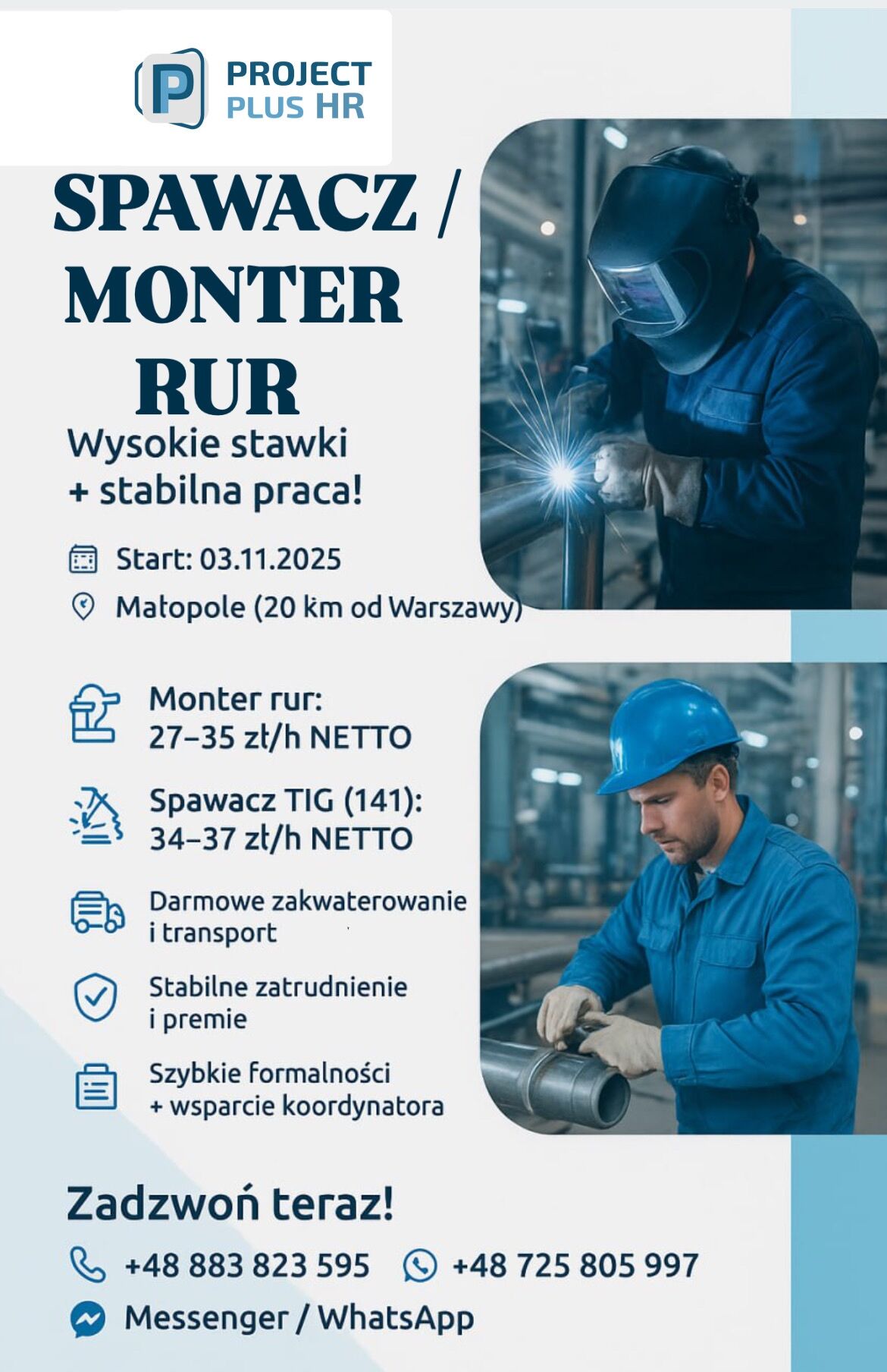 Spawacz - monter praca w delegacji