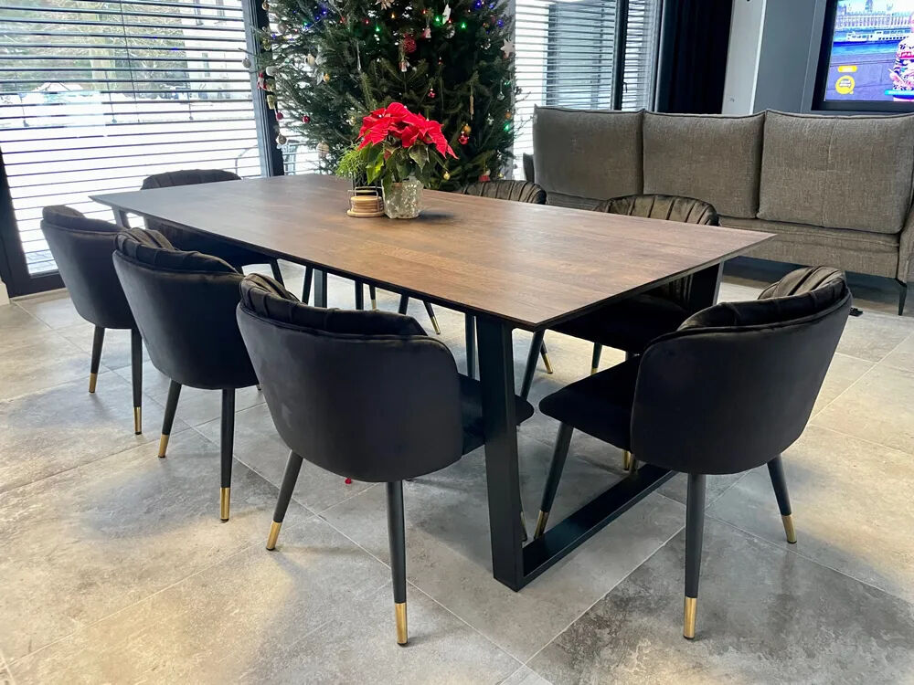 Stół dębowy lity blat 4cm naturalny dąb 