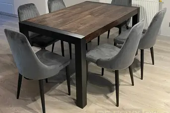 Stół z dębu naturalnego o grubości 4cm barwiony