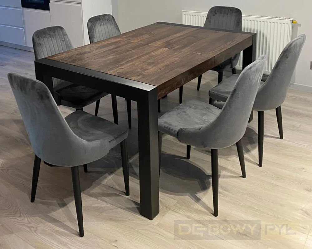 Stół z dębu naturalnego o grubości 4cm barwiony