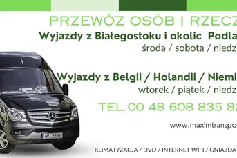 Wyjazd z Białegostoku busem Belgia Holandia Niemcy