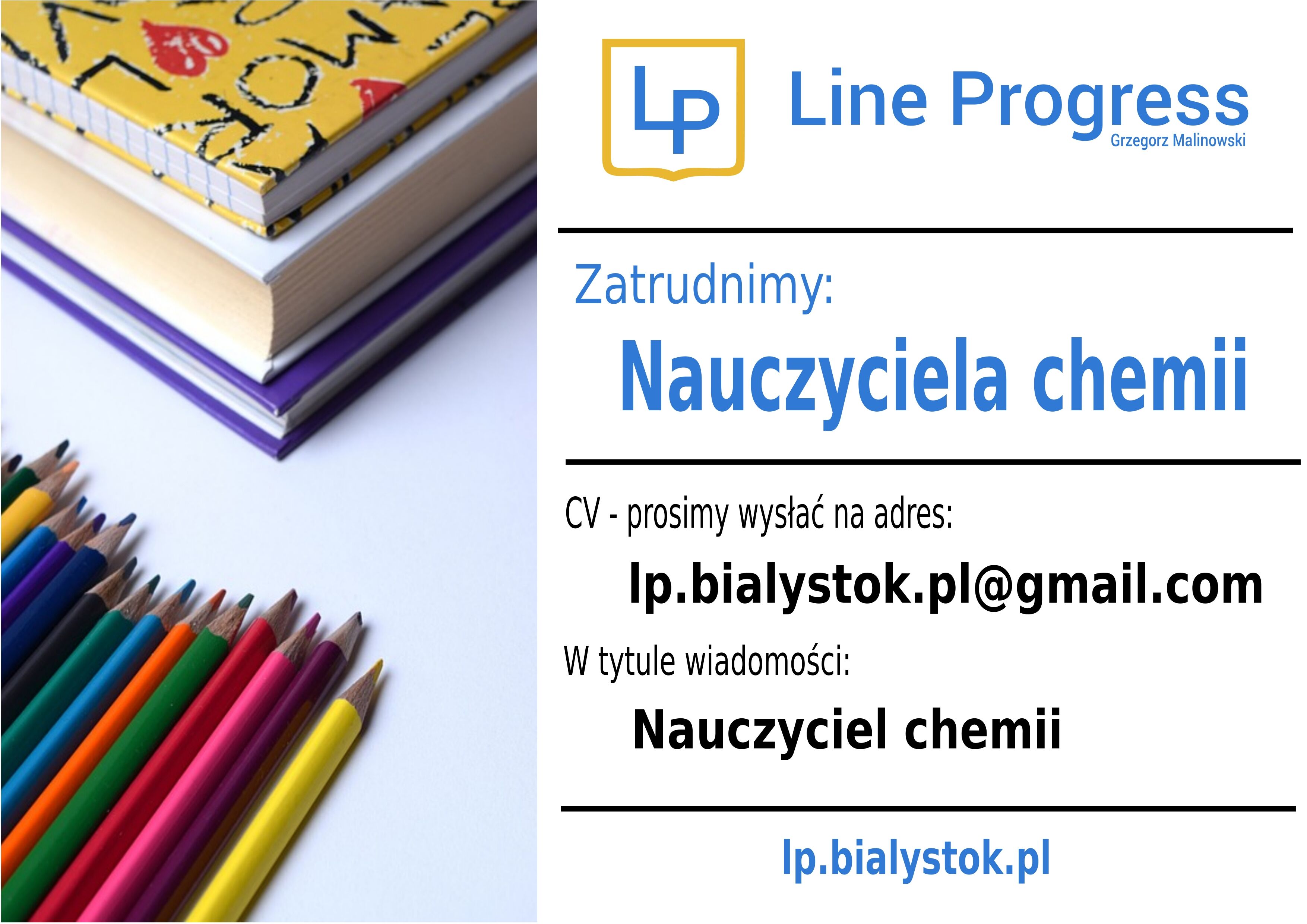 Zatrudnię Nauczyciela Chemii