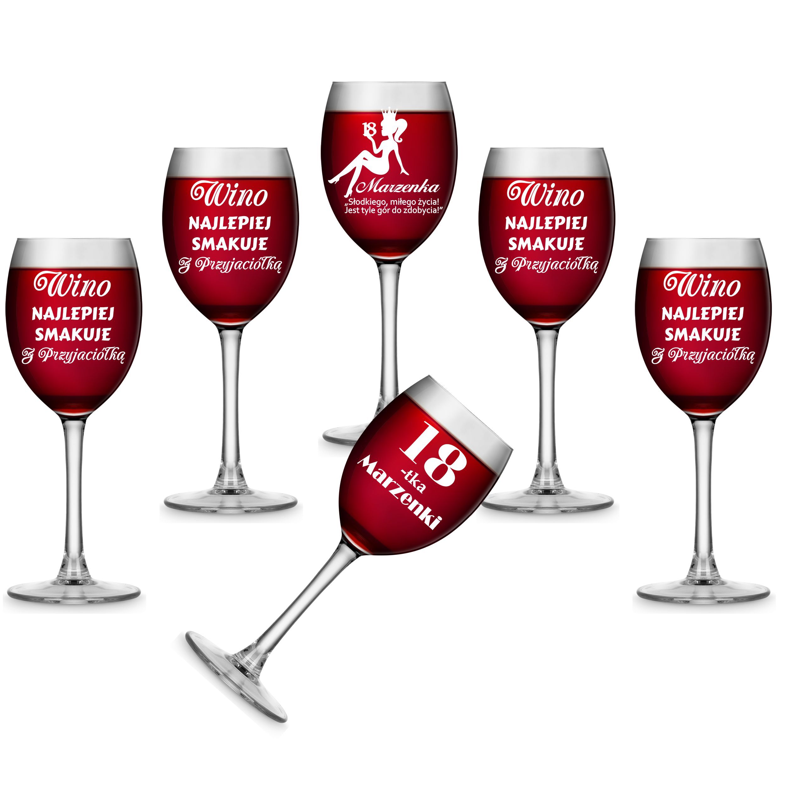 kieliszki do wina z grawerem na prezent