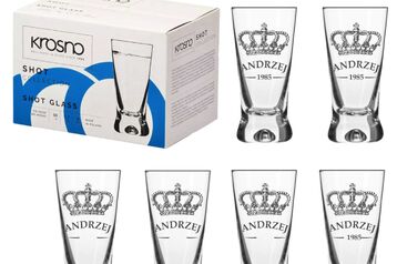 Kieliszki do wódki z grawerem na prezent, różne rodzaje