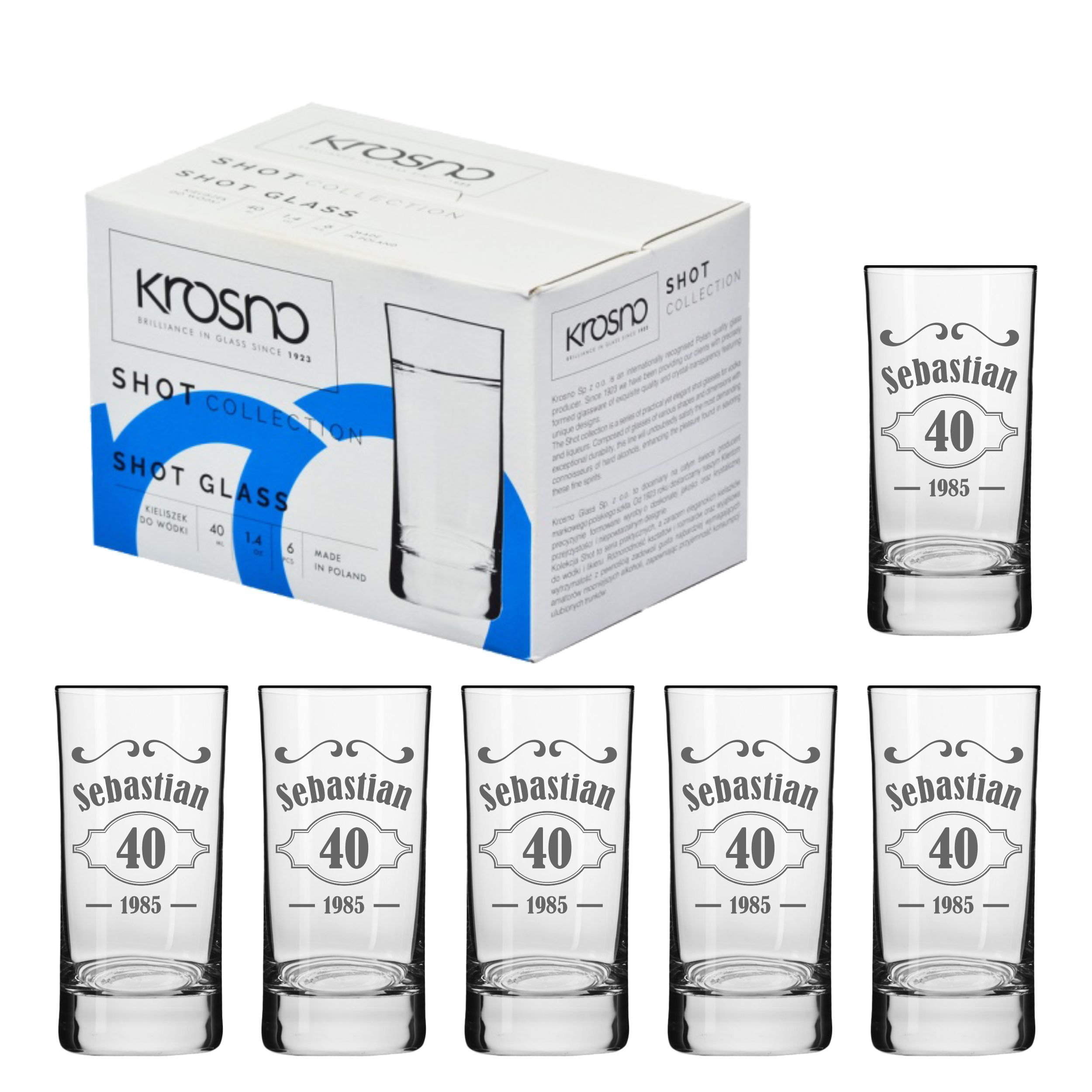 Kieliszki do wódki z grawerem na prezent, różne rodzaje