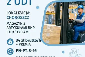 Zatrudnimy MAGAZYNIERA z UDT!