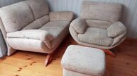 OKAZJA ! Komplet mebli: sofa, fotel, pufa