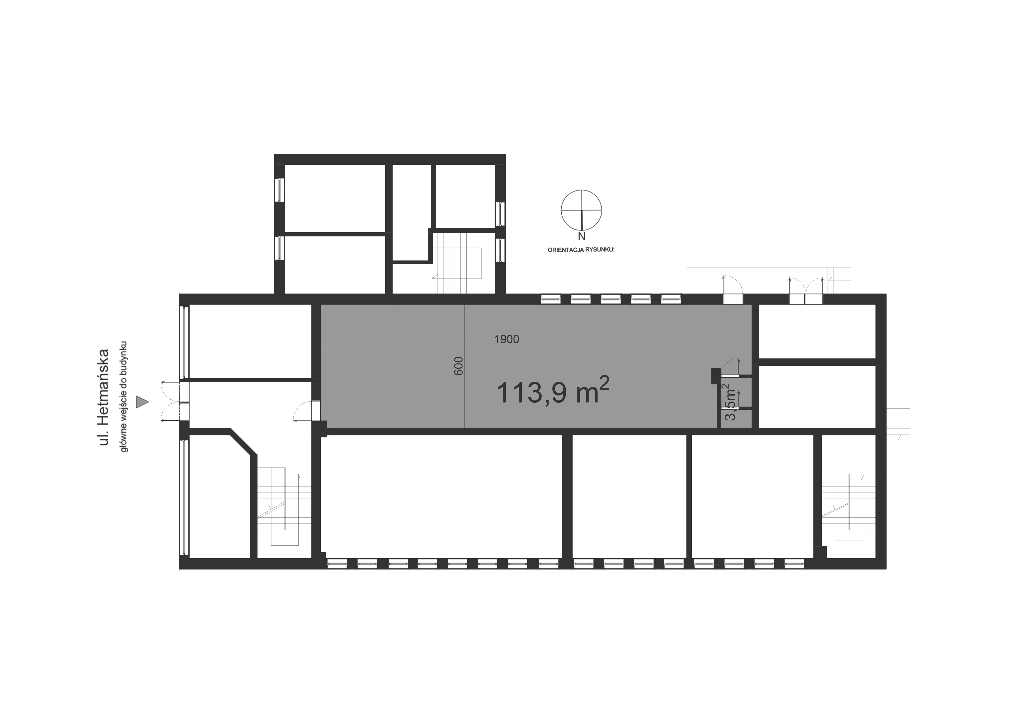 Pow. biurowo-handlowo-usługowa 114m w ok. centrum