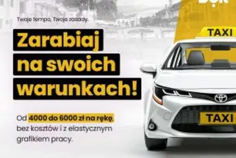 Zatrudnimy na BOLT,FREE NOW,UBER Zatrudnimy Kierow