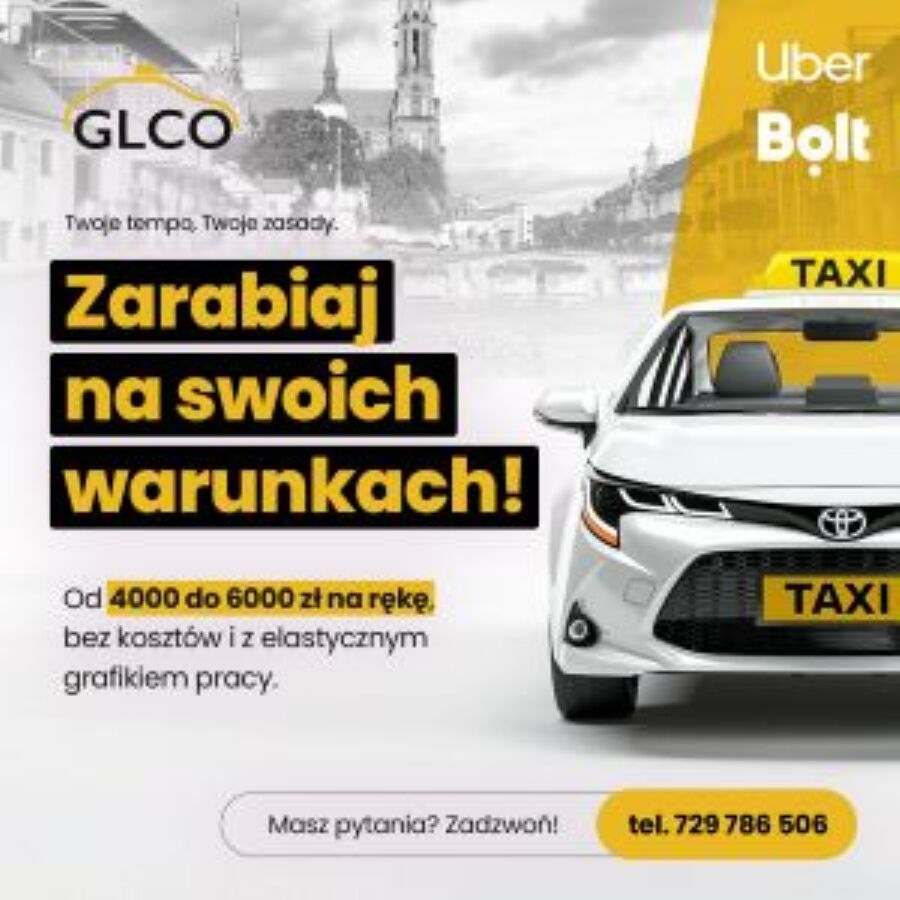 Zatrudnimy na BOLT,FREE NOW,UBER Zatrudnimy Kierow
