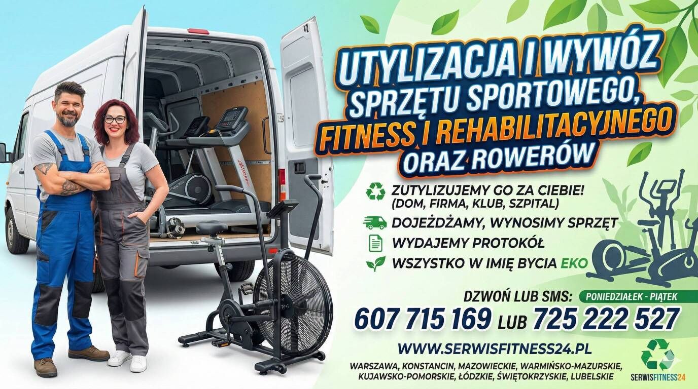 Utylizacja i wywóz sprzętu sportowego, fitness 