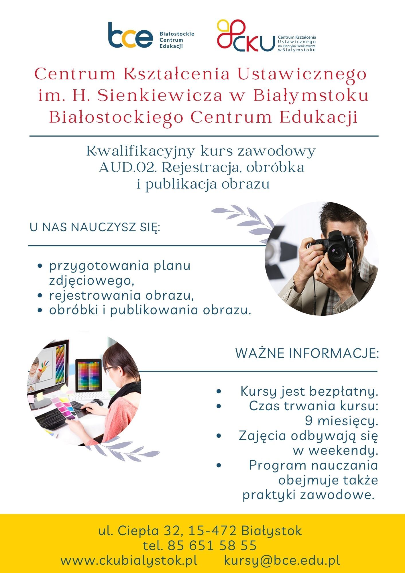 Kurs zawodowy w zawodzie fotograf