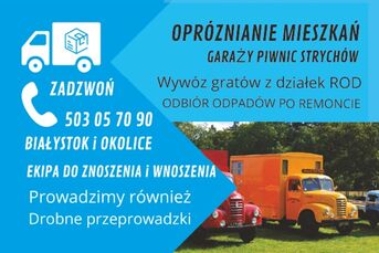 OPRÓŻNIANIE MIESZKAŃ /SPRZĄTANIE PIWNIC GARAŻY