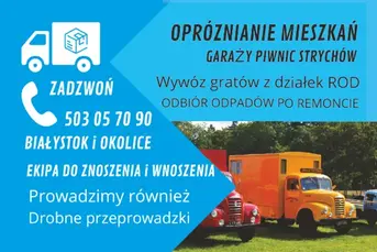 TRANSPORT BUSEM - OPRÓŻNIANIE MIESZKAŃ / PIWNIC
