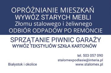 TRANSPORT BUSEM - OPRÓŻNIANIE MIESZKAŃ / PIWNIC