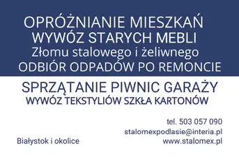 OPRÓŻNIANIE MIESZKAŃ, PIWNIC  z  RZECZY RÓŻNYCH