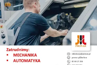 Osoba do pracy w Dziale Utrzymania Ruchu