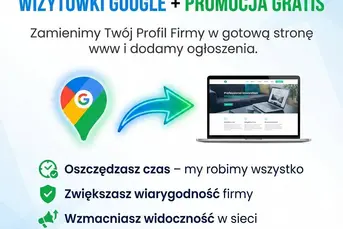 Profesjonalna strona z Twojej wizytówki Google