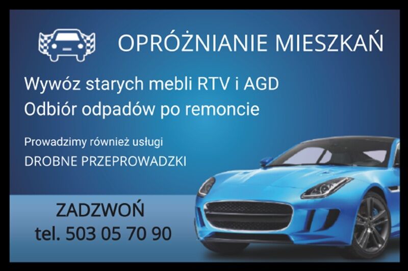 OPRÓŻNIANIE MIESZKAŃ - WYWÓZ GABARYTÓW - WYWÓZ GRUZU - ODBIÓR ZŁOMU