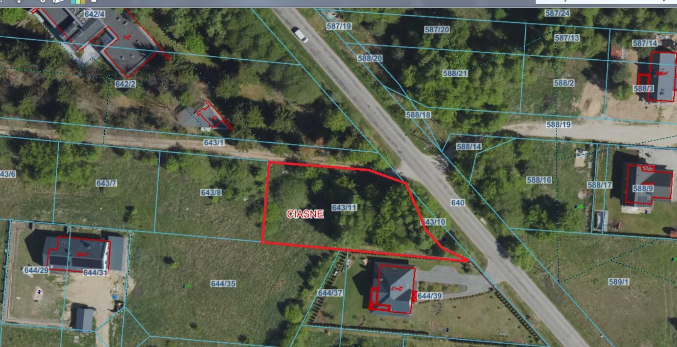 Działka budowlana 1292 m2 - Ciasne | WZ na dom | dojazd asfaltowy
