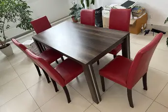 Zestaw konferencyjny: duży stół + 6 krzeseł