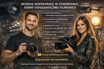 Oferuję współpracę w stworzeniu firmy fotorgaficzn