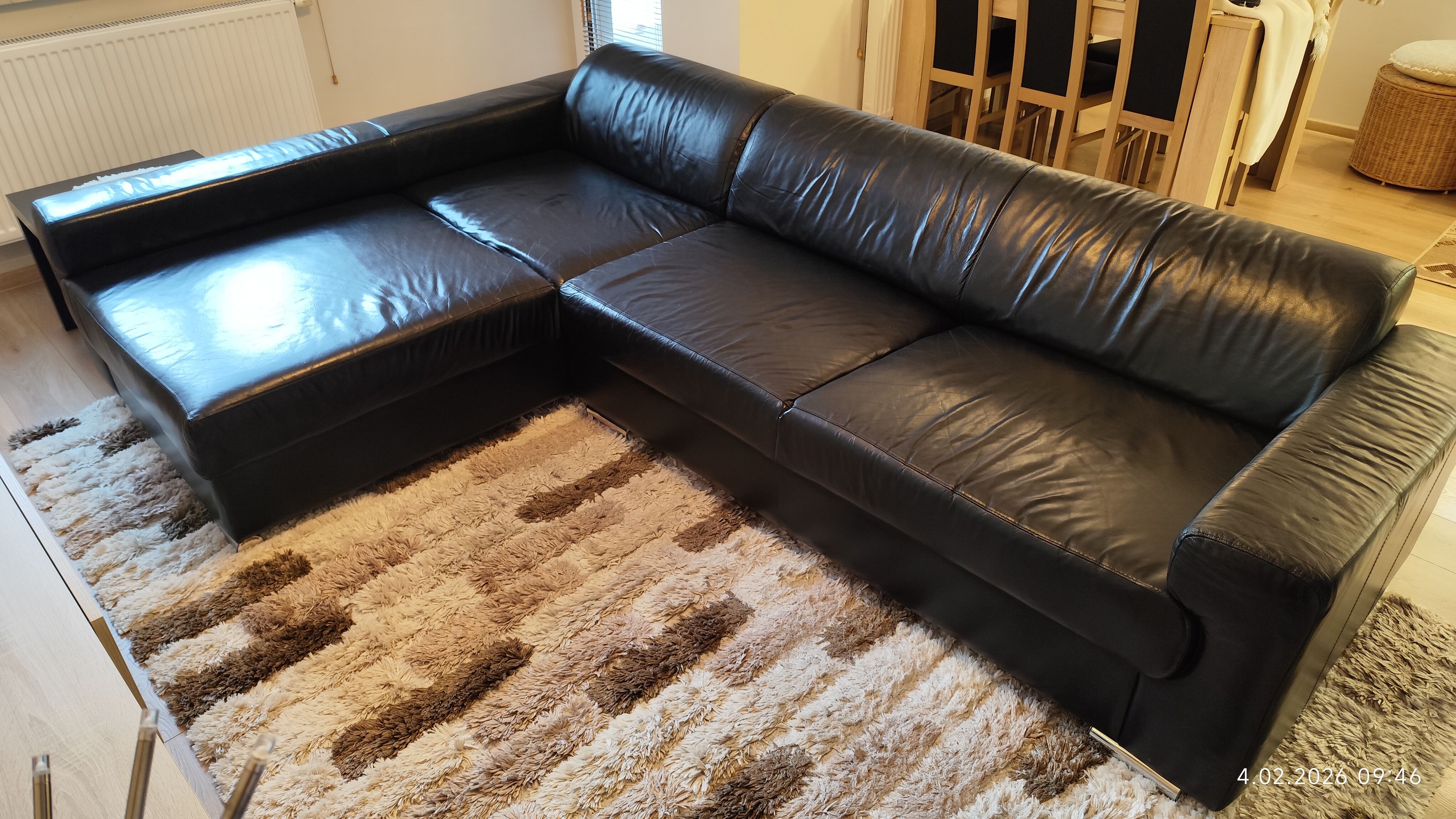 Okazja sprzedam narożnik ze skóry naturalnej!