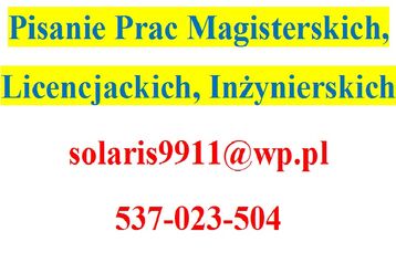 PRACE MAGISTERSKIE, LICENCJACKIE, INŻYNIERSKIE – PŁATNOŚĆ PO OTRZYMANIU CAŁOŚCI