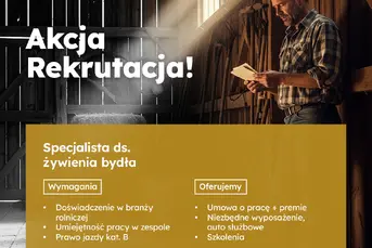 Praca - Specjalista ds. żywienia zwierząt