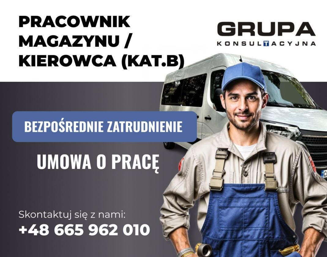 Pracownik Magazynu/Kierowca (kat. B)