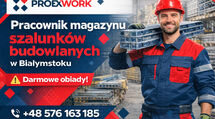 Pracownik magazynu szalunków budowlanych  1 zmiana