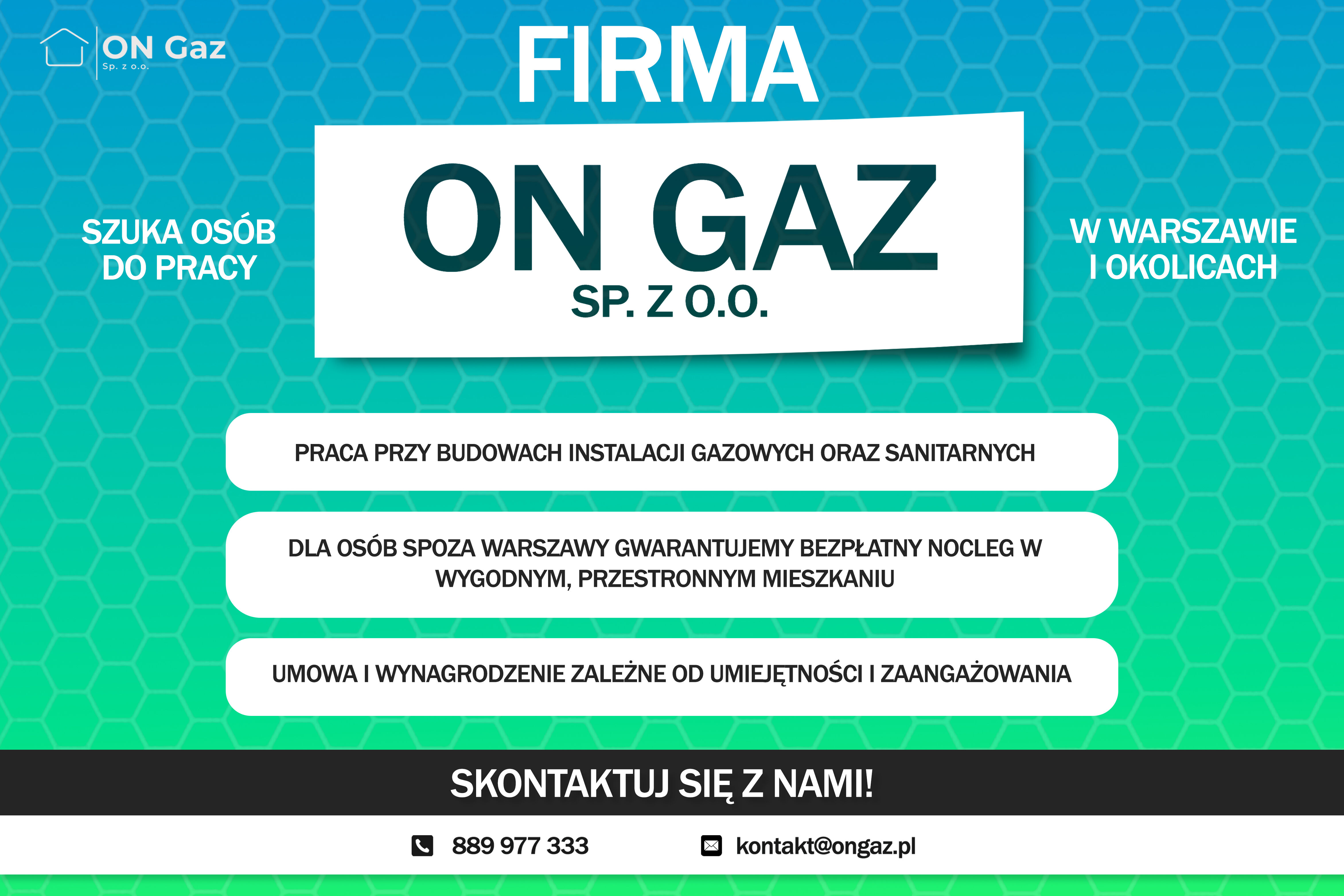PRACA PRZY BUODWIE INSTALACJI W WARSZAWIE | Nocleg dla osób spoza Warszawy