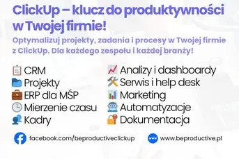Konsultant ClickUp wdrożenie CRM i zarządzanie pro