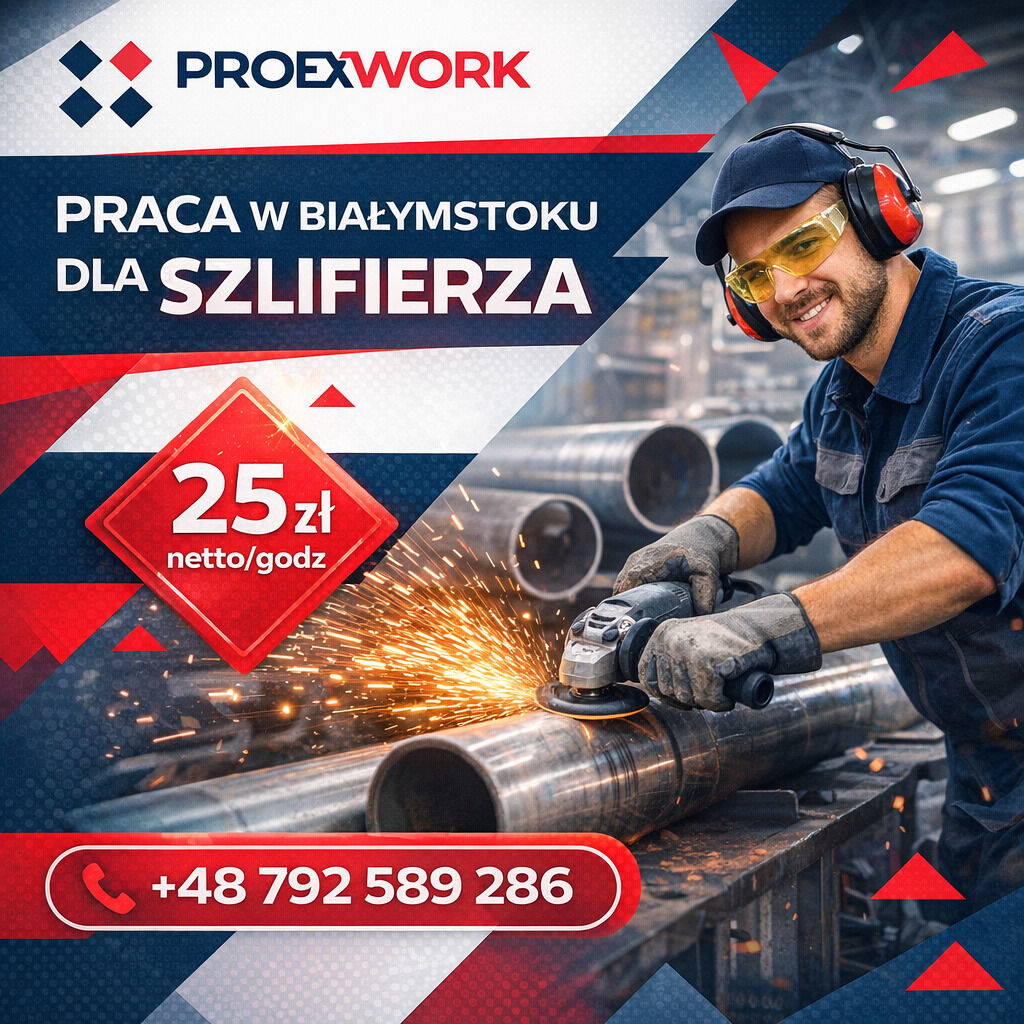 Praca w Białymstoku dla szlifierza