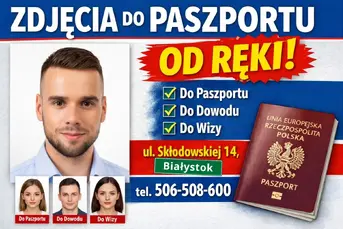 Zdjęcia paszportu dowod prawa jazdy wizy Białystok