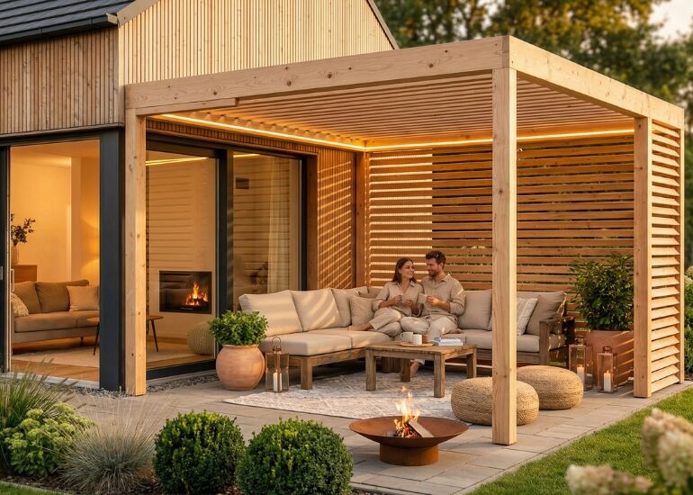 Altana z ruchomymi żaluzjami