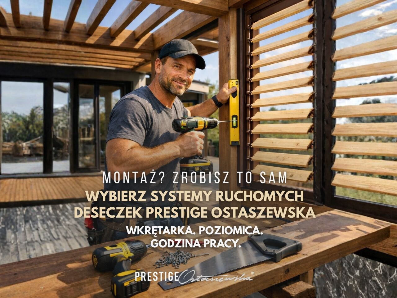 Zabudowa tarasu przed wiatrem, wzrokiem sąsiada 