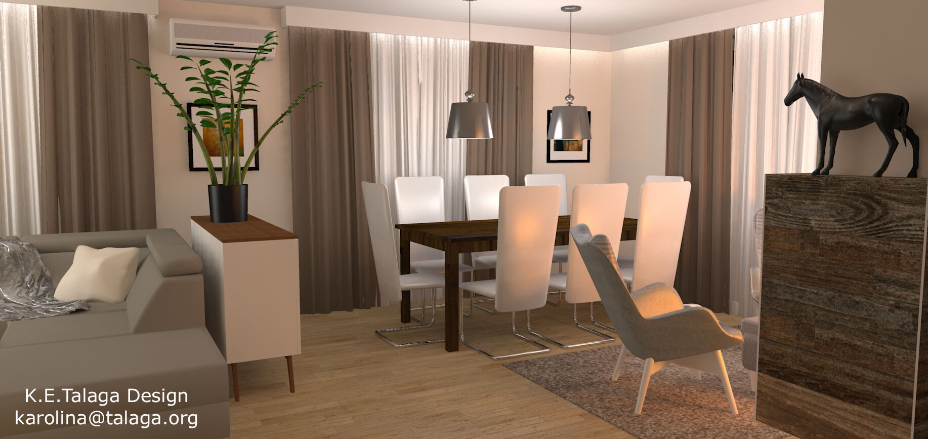 Wizualizacje wnętrz mieszkalnych