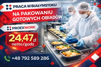 Pakowanie gotowych obiadów w Białymstoku
