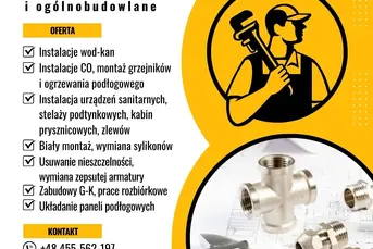 Usługi hydrauliczne  i ogólnobudowlane