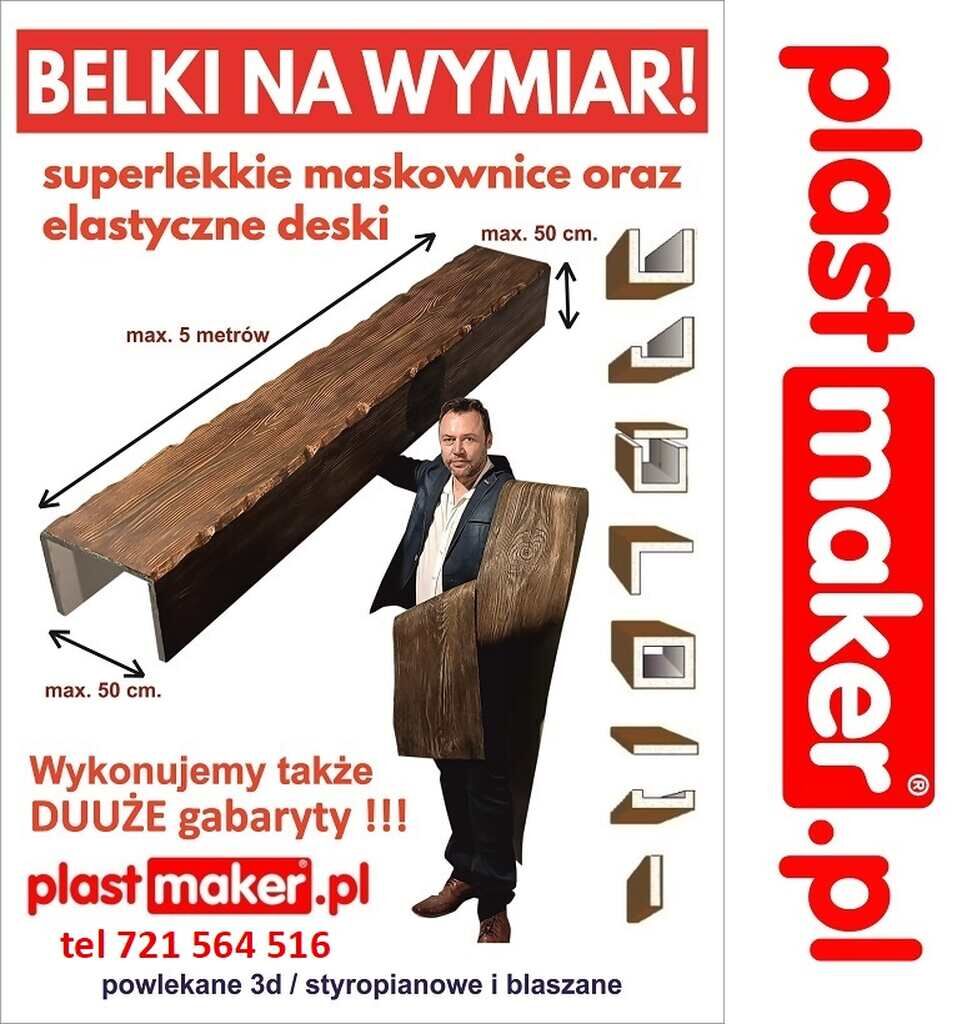 Na wymiar - Maskowanice belki rustykalne styropian
