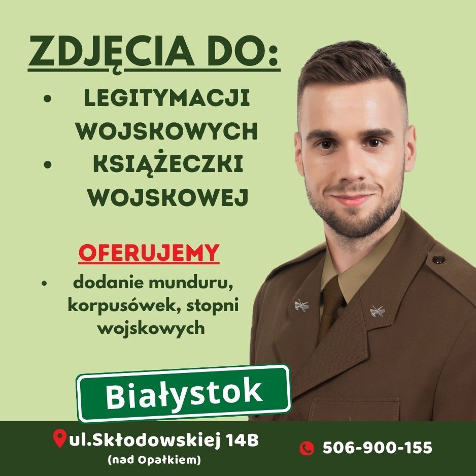 Zdjęcia do legitymacji wojskowej Białystok dowodu