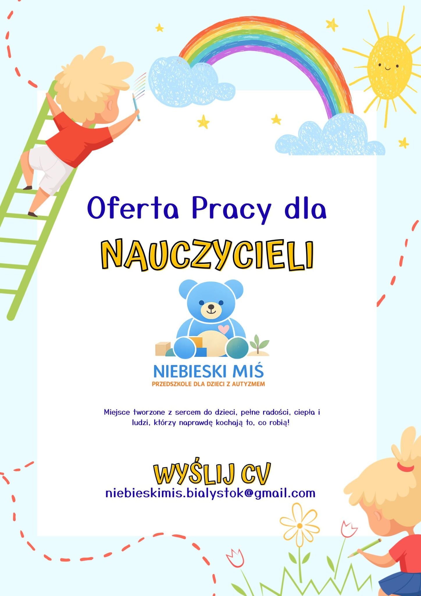 Oferta pracy - NAUCZYCIEL PRZEDSZKOLA